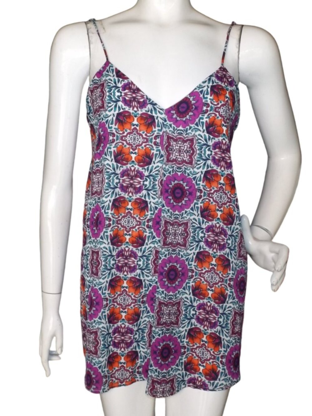 SMYM Romper, S, Pascal, Multicolor, Lined, Spaghetti straps, Mini, Open Back